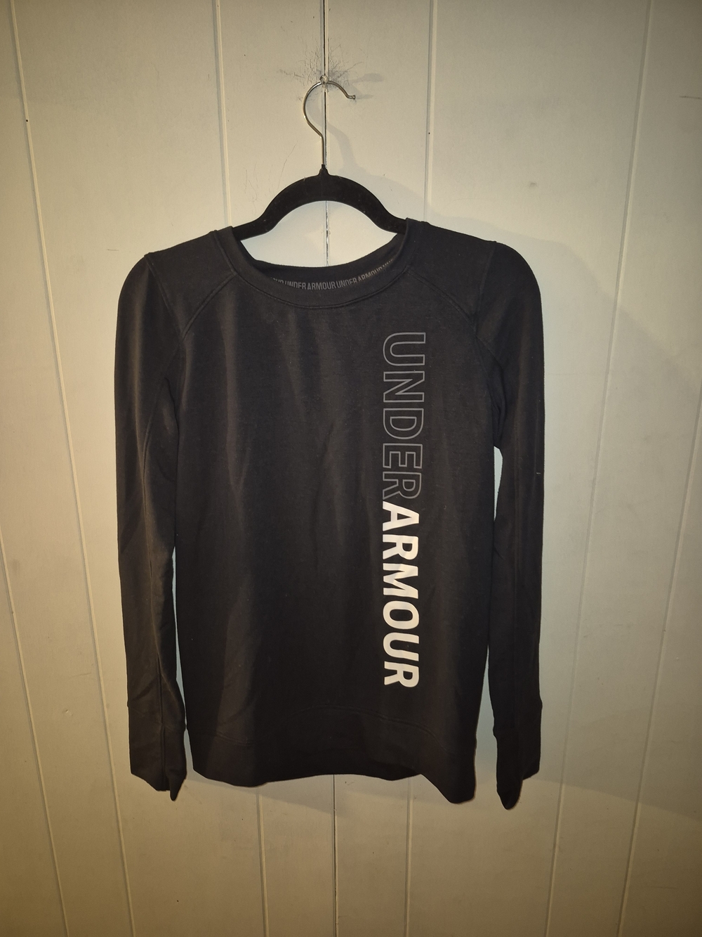 Under Armour Black Long-Sleeve Logo Sweatshirt